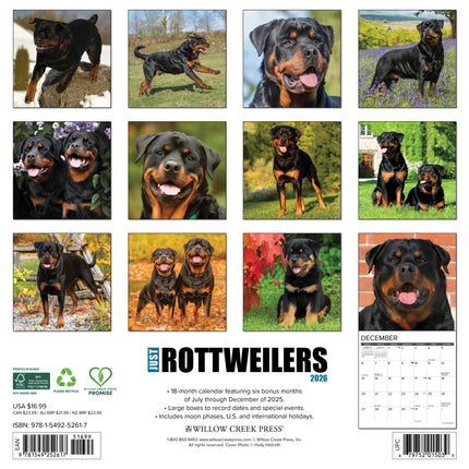 Willow Creek Rottweiler Kalender 2026