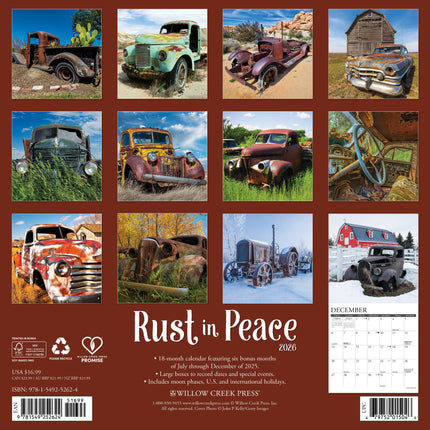 Willow Creek Rust in Peace Kalender 2026