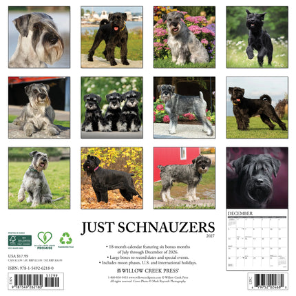 Willow Creek Schnauzer Kalender 2027