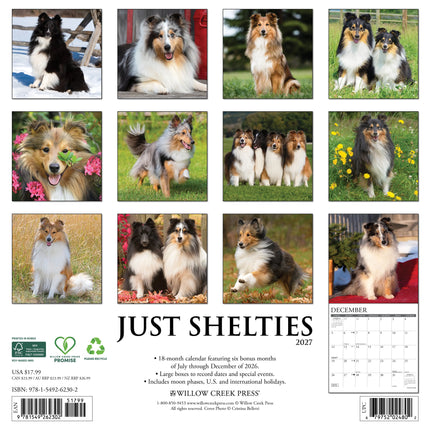 Willow Creek Shetland Sheepdog Kalender 2027