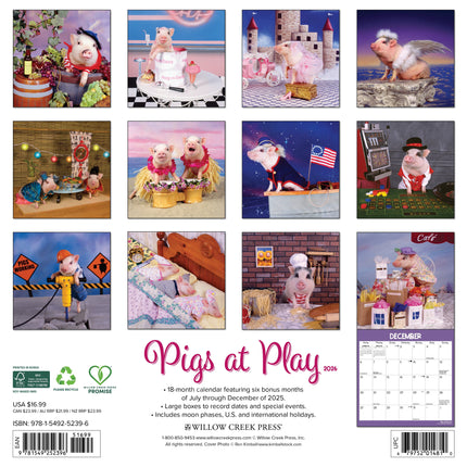 Willow Creek Spelende Varkens Kalender 2026