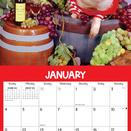 Willow Creek Spelende Varkens Kalender 2026