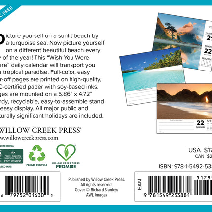 Willow Creek Strand Kalender 2026 Boxed