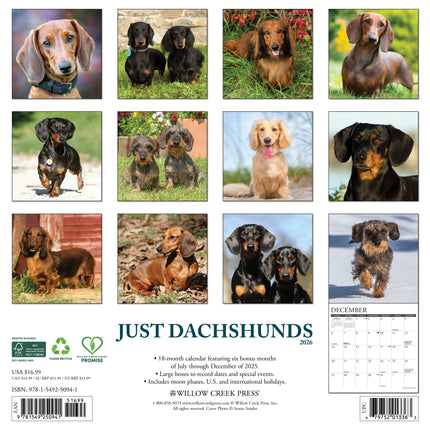 Willow Creek Teckel Kalender 2026