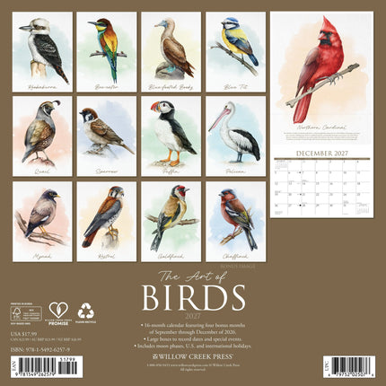 Willow Creek The Art of Birds Kalender 2027