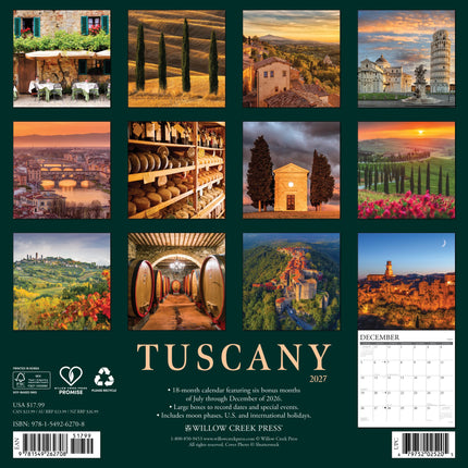 Willow Creek Toscane Kalender 2027