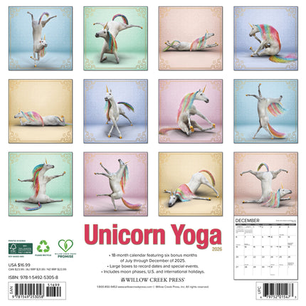 Willow Creek Unicorn Yoga Kalender 2026