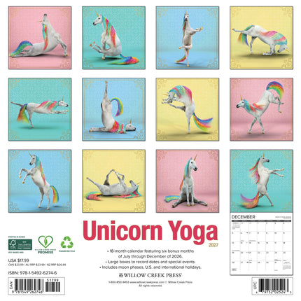 Willow Creek Unicorn Yoga Kalender 2027