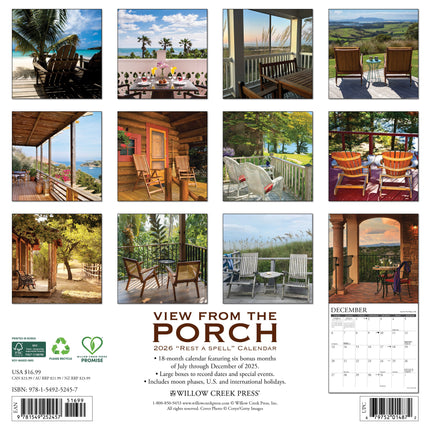 Willow Creek Veranda Uitzicht Kalender 2026