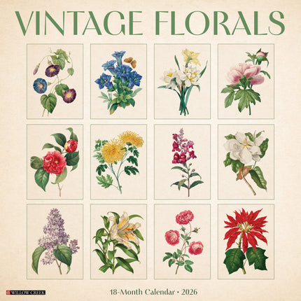 Willow Creek Vintage Bloemen Kalender 2026