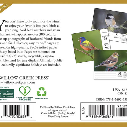 Willow Creek Vogels Scheurkalender 2027 Boxed