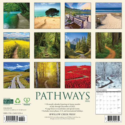 Willow Creek Wandelpaden Kalender 2026