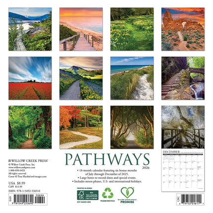 Willow Creek Wandelpaden Kalender 2026 Mini