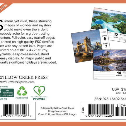 Willow Creek Wanderlust Scheurkalender 2027 Boxed