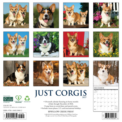 Willow Creek Welsh Corgi Kalender 2027
