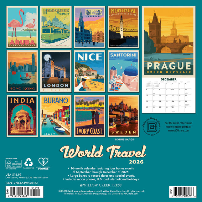 Willow Creek Wereldreis Kalender (ADG) 2026