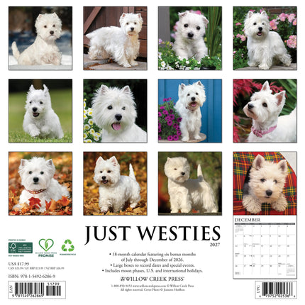 Willow Creek West Highland White Terrier Kalender 2027