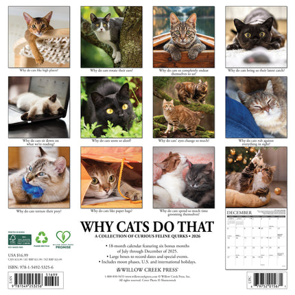 Willow Creek Why Cats Do That Kalender 2026