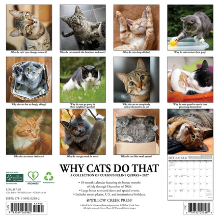 Willow Creek Why Cats Do That Kalender 2027