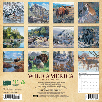 Willow Creek Wildlife Amerika Kalender 2027