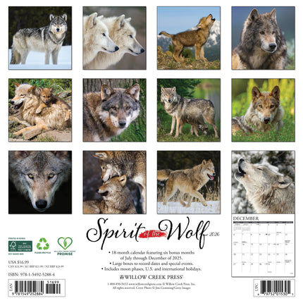 Willow Creek Wolven Kalender 2026