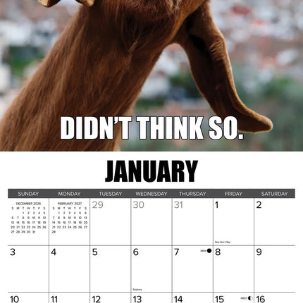 Willow Creek You Goat This Kalender 2027