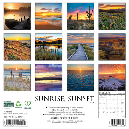 Willow Creek Zonsondergang Kalender 2026